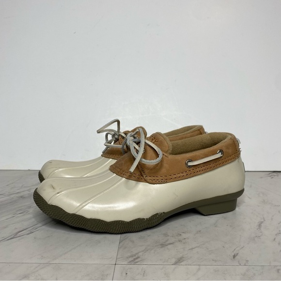 New! Sperry Salt Water One Eye Neutral Duck Shoe Bootie 7 1/2 - Picture 14 of 14